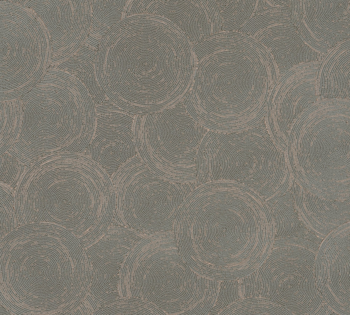 Mustertapete Seil-Spiralen Anthrazit - 10,05 m x 0,53 m