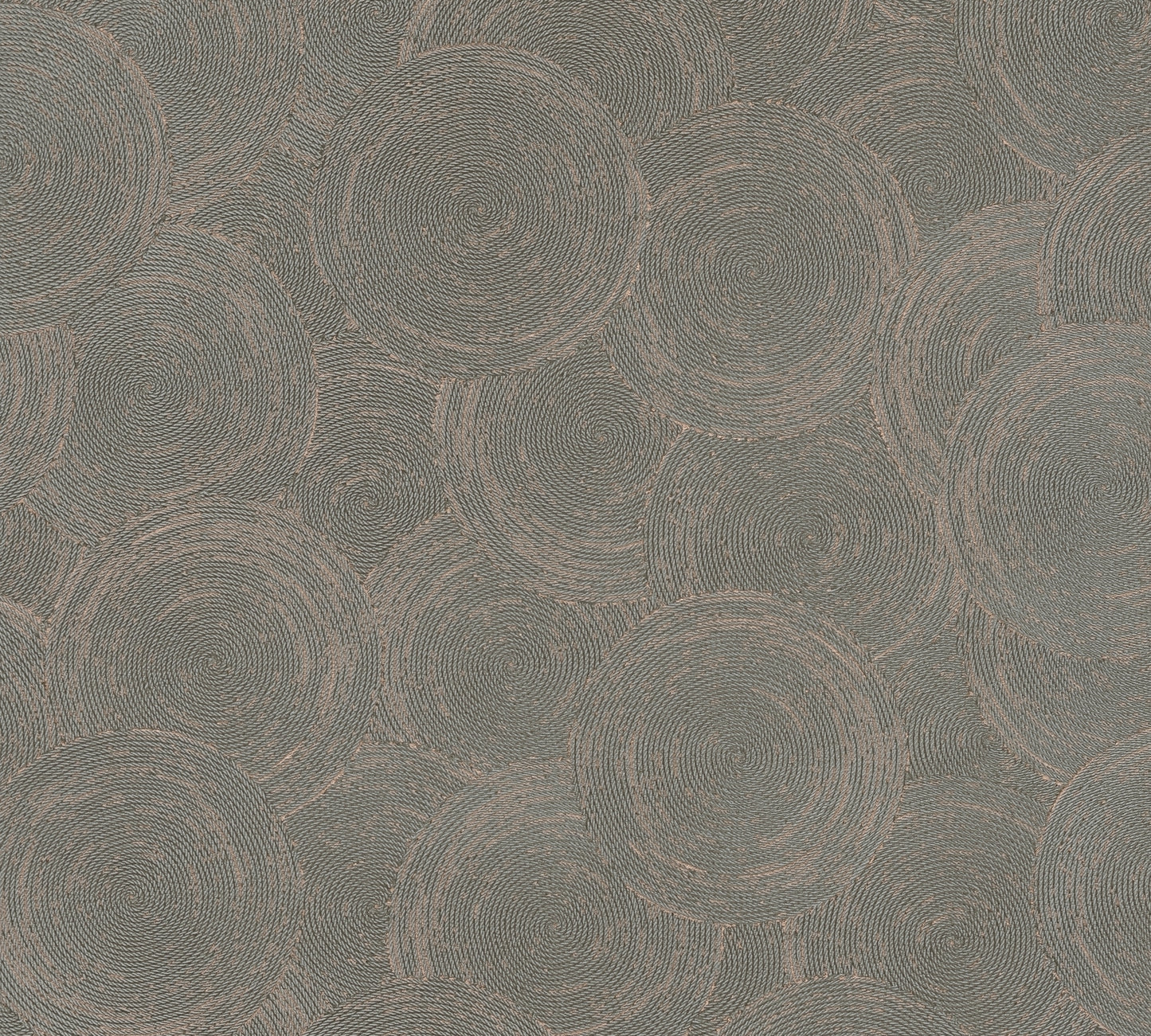 Mustertapete Seil-Spiralen Anthrazit - 10,05 m x 0,53 m
