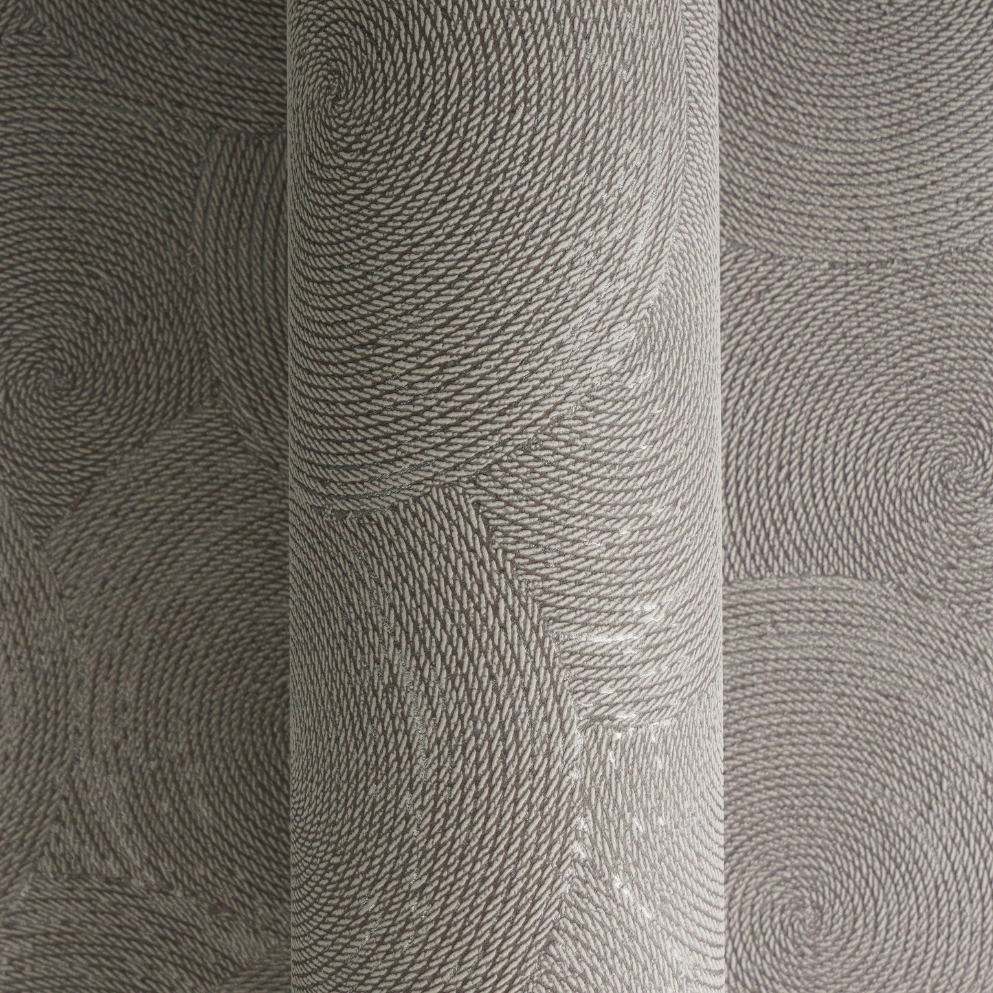 Mustertapete Seil-Spiralen Taupe - 10,05 m x 0,53 m