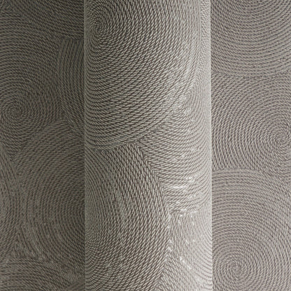 Mustertapete Seil-Spiralen Taupe - 10,05 m x 0,53 m