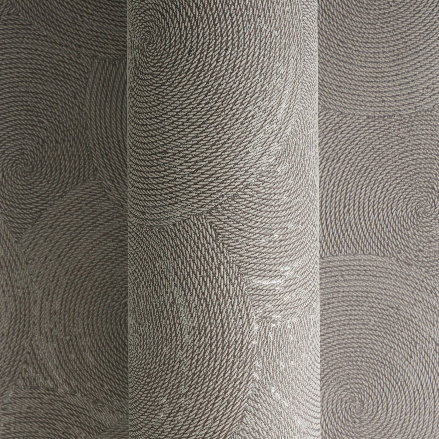 Mustertapete Seil-Spiralen Taupe - 10,05 m x 0,53 m