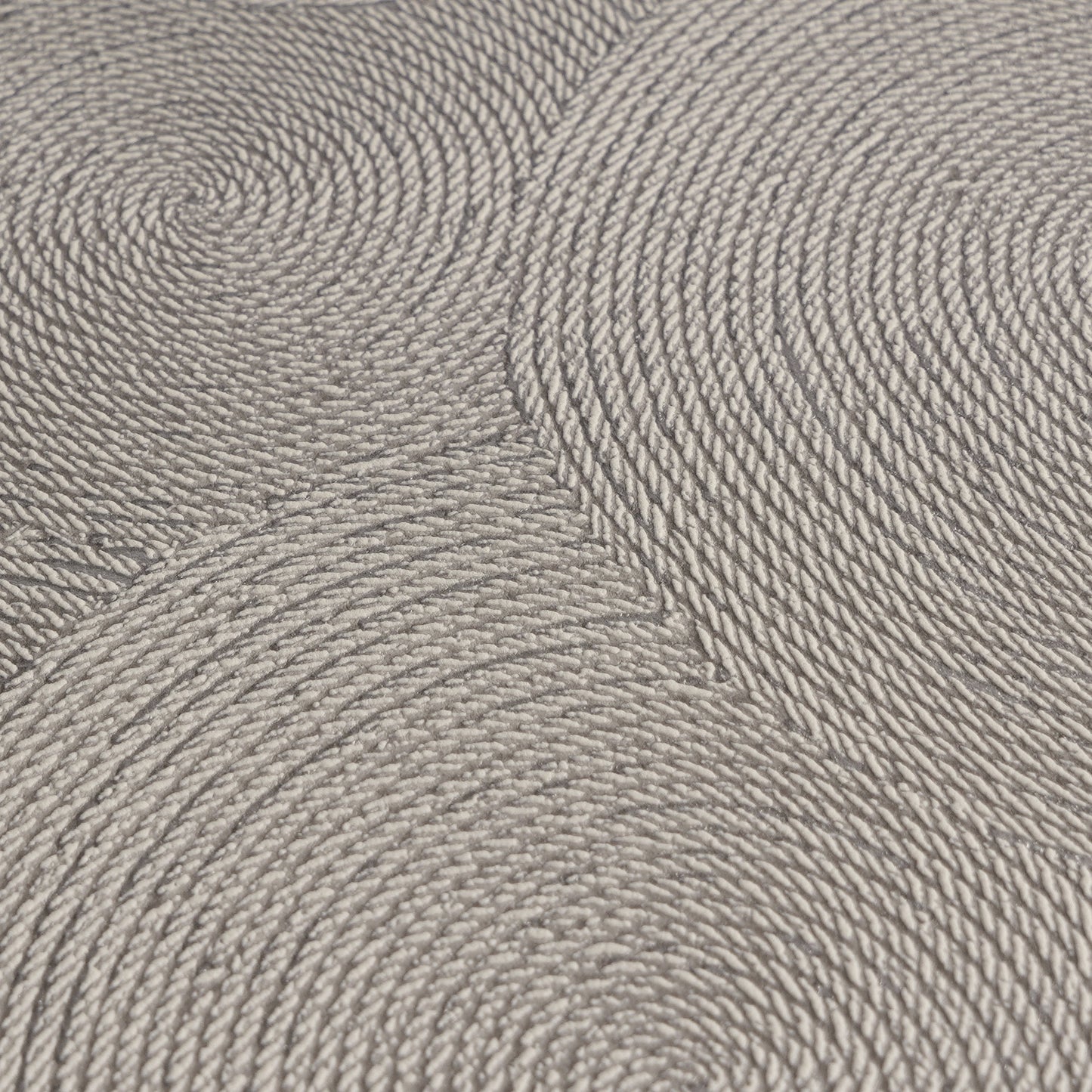 Mustertapete Seil-Spiralen Taupe - 10,05 m x 0,53 m