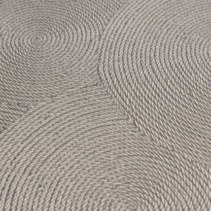 Mustertapete Seil-Spiralen Taupe - 10,05 m x 0,53 m