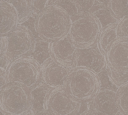 Mustertapete Seil-Spiralen Taupe - 10,05 m x 0,53 m