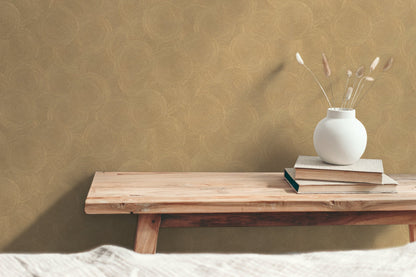 Mustertapete Seil-Spiralen Gold-Beige - 10,05 m x 0,53 m
