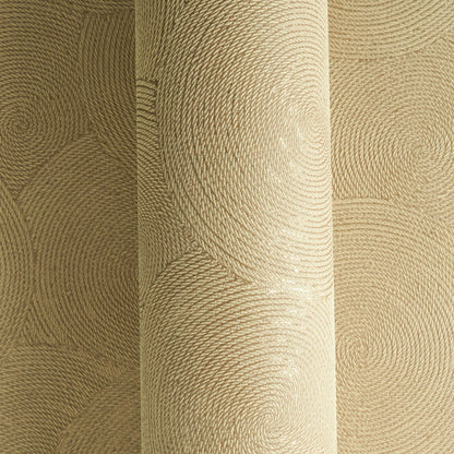Mustertapete Seil-Spiralen Gold-Beige - 10,05 m x 0,53 m