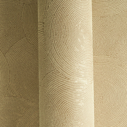 Mustertapete Seil-Spiralen Gold-Beige - 10,05 m x 0,53 m