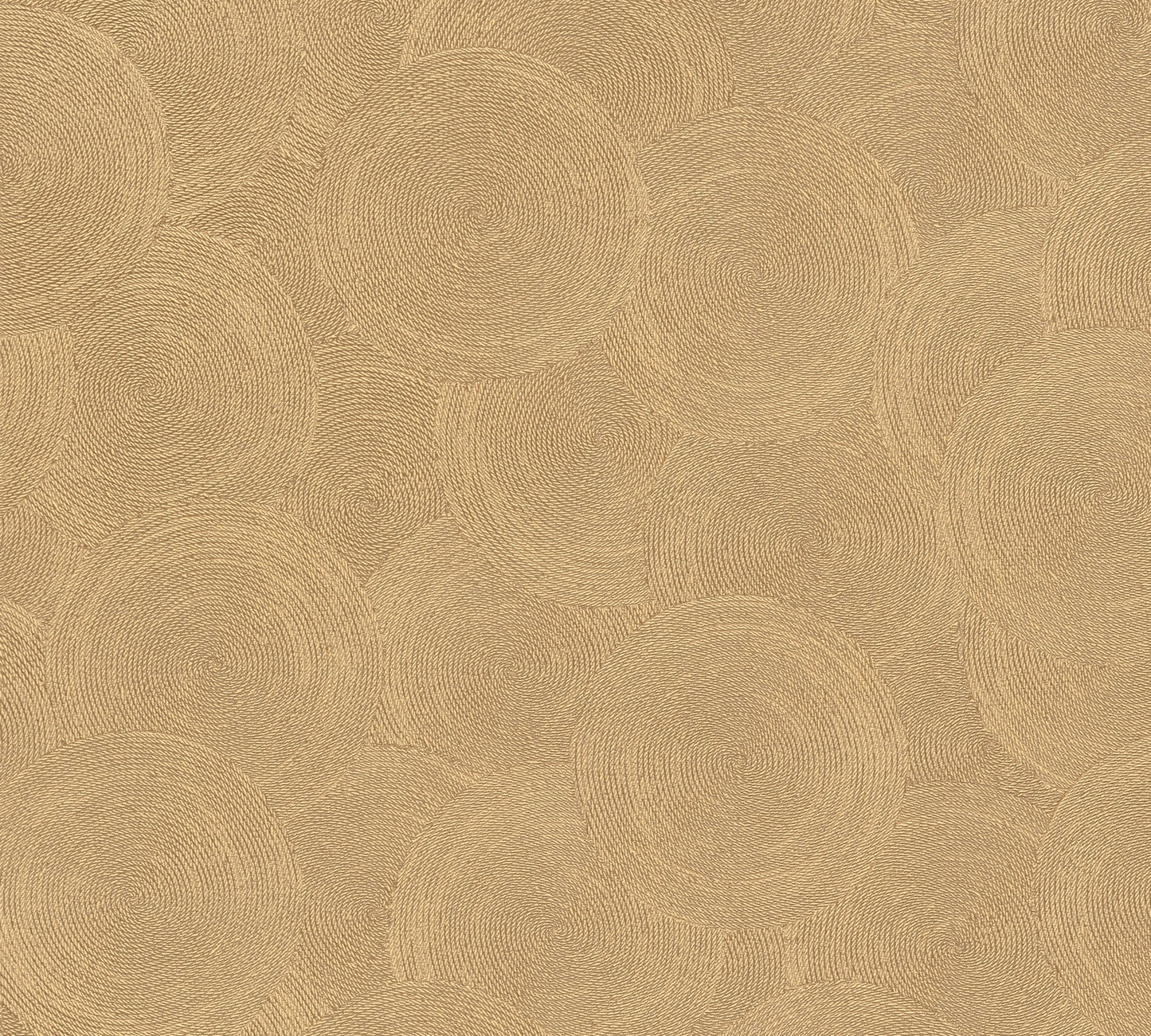 Mustertapete Seil-Spiralen Gold-Beige - 10,05 m x 0,53 m
