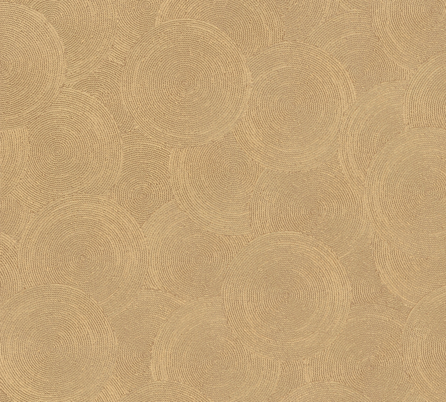 Mustertapete Seil-Spiralen Gold-Beige - 10,05 m x 0,53 m