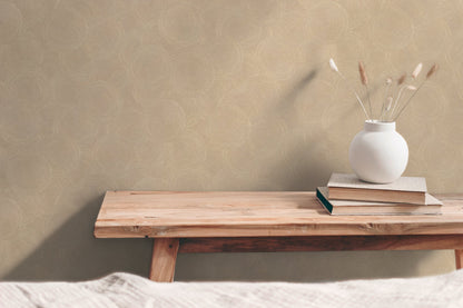 Mustertapete Seil-Spiralen Hellbeige - 10,05 m x 0,53 m