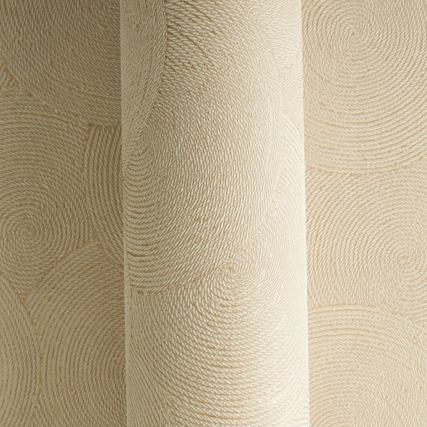 Mustertapete Seil-Spiralen Hellbeige - 10,05 m x 0,53 m