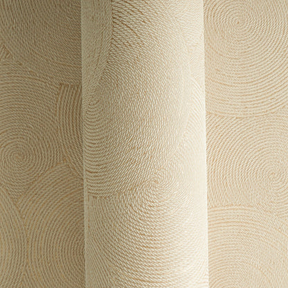 Mustertapete Seil-Spiralen Hellbeige - 10,05 m x 0,53 m