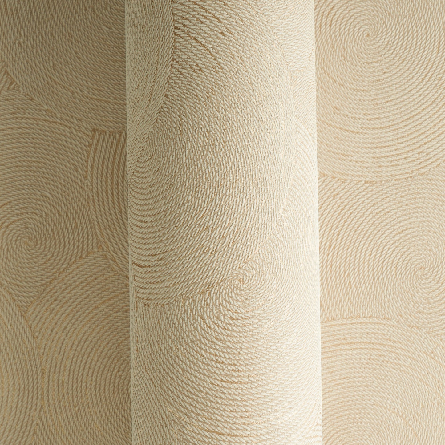Mustertapete Seil-Spiralen Hellbeige - 10,05 m x 0,53 m