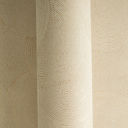 Mustertapete Seil-Spiralen Hellbeige - 10,05 m x 0,53 m