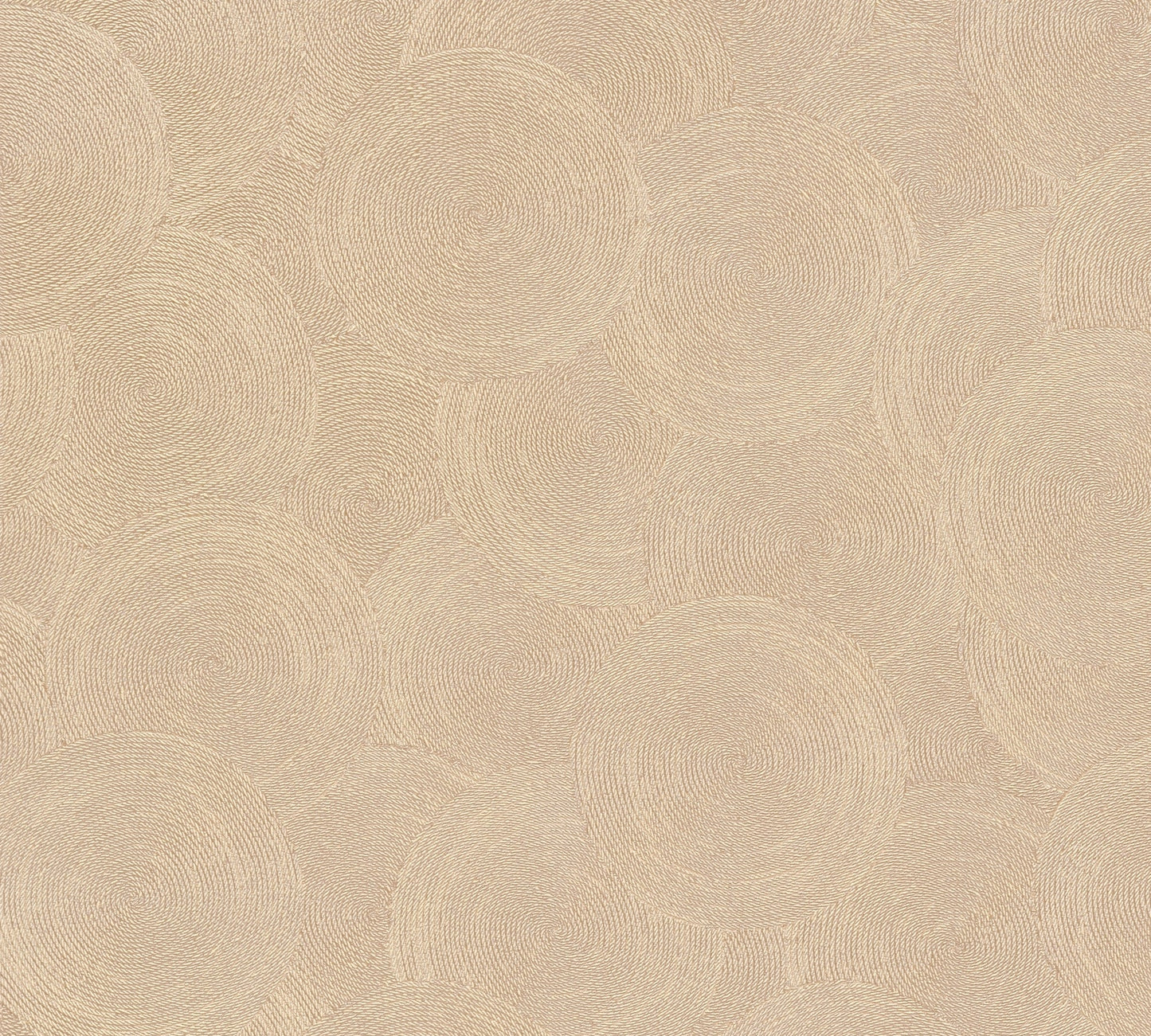 Mustertapete Seil-Spiralen Hellbeige - 10,05 m x 0,53 m