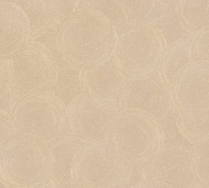 Mustertapete Seil-Spiralen Hellbeige - 10,05 m x 0,53 m