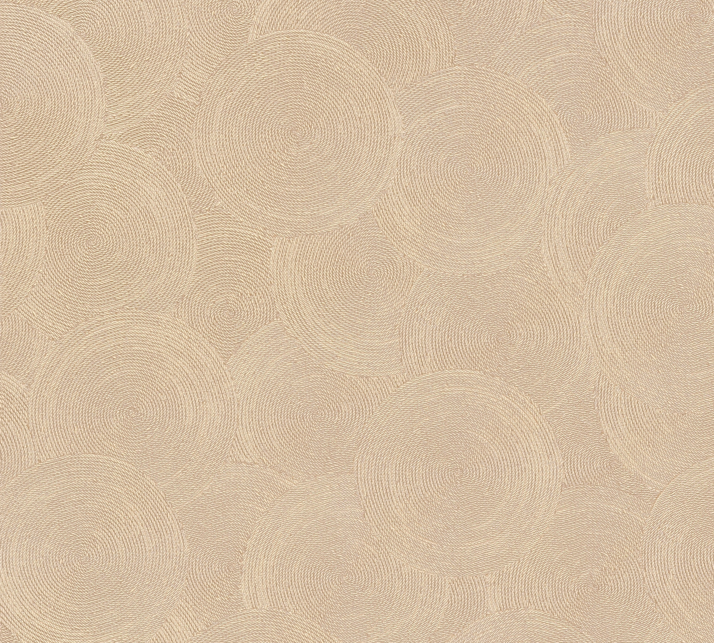 Mustertapete Seil-Spiralen Hellbeige - 10,05 m x 0,53 m