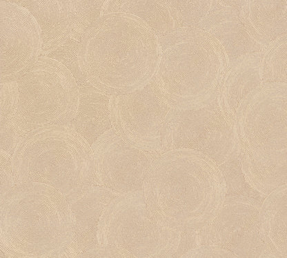Mustertapete Seil-Spiralen Hellbeige - 10,05 m x 0,53 m