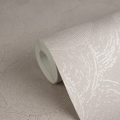 Mustertapete Seil-Spiralen Altrosa - 10,05 m x 0,53 m