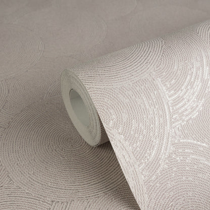 Mustertapete Seil-Spiralen Altrosa - 10,05 m x 0,53 m