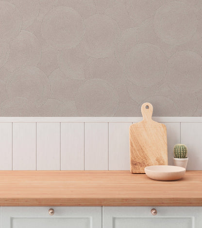 Mustertapete Seil-Spiralen Altrosa - 10,05 m x 0,53 m