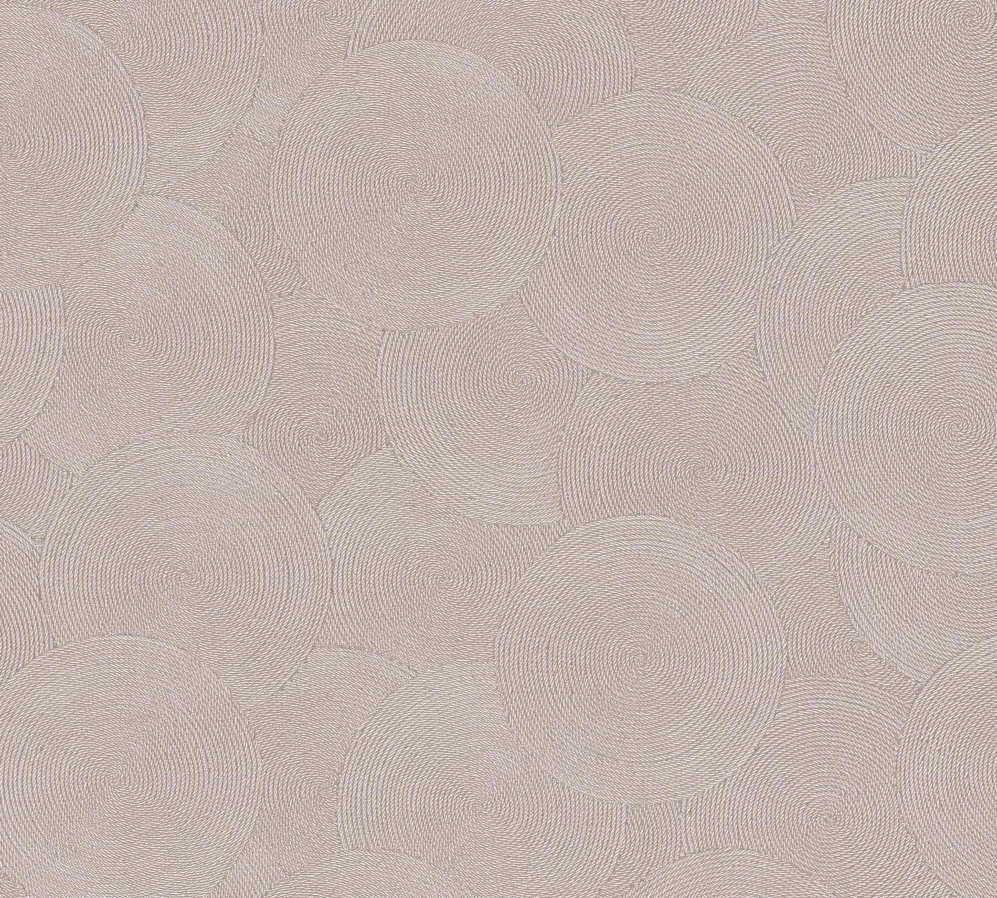 Mustertapete Seil-Spiralen Altrosa - 10,05 m x 0,53 m