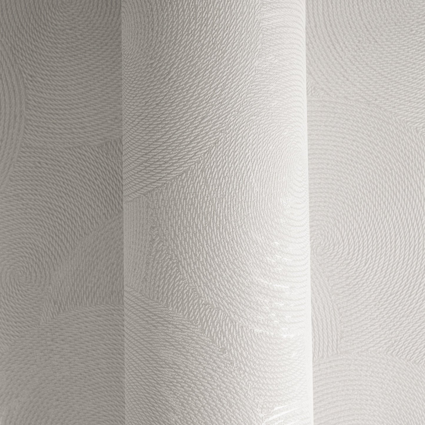 Mustertapete Seil-Spiralen Lichtgrau - 10,05 m x 0,53 m