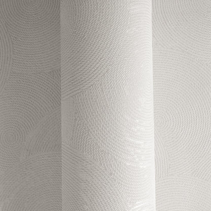 Mustertapete Seil-Spiralen Lichtgrau - 10,05 m x 0,53 m