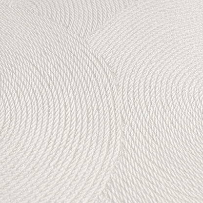 Mustertapete Seil-Spiralen Lichtgrau - 10,05 m x 0,53 m