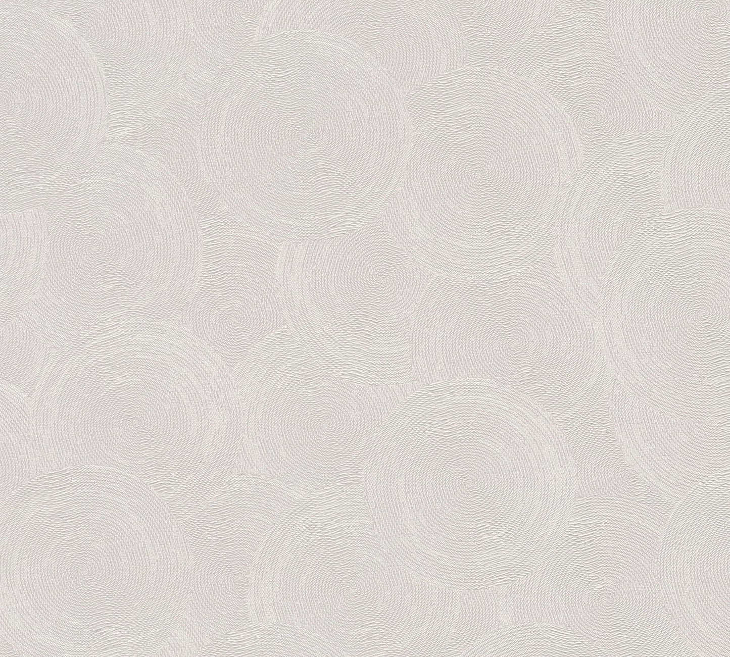 Mustertapete Seil-Spiralen Lichtgrau - 10,05 m x 0,53 m
