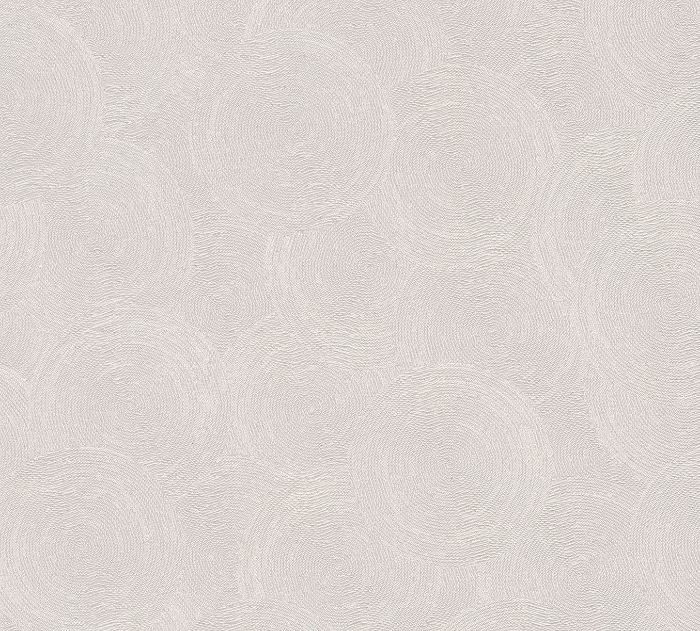 Mustertapete Seil-Spiralen Lichtgrau - 10,05 m x 0,53 m