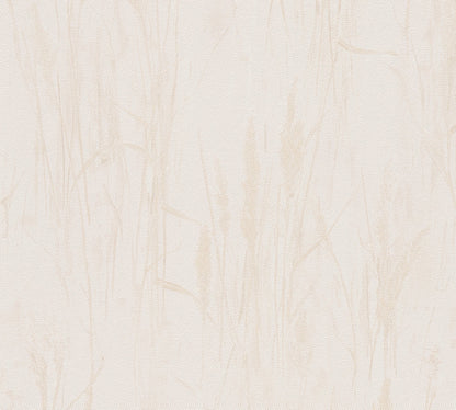 Mustertapete Gräser-Silhouette Beige - 10,05 m x 0,53 m