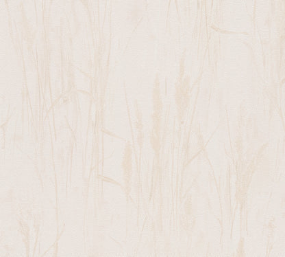 Mustertapete Gräser-Silhouette Beige - 10,05 m x 0,53 m