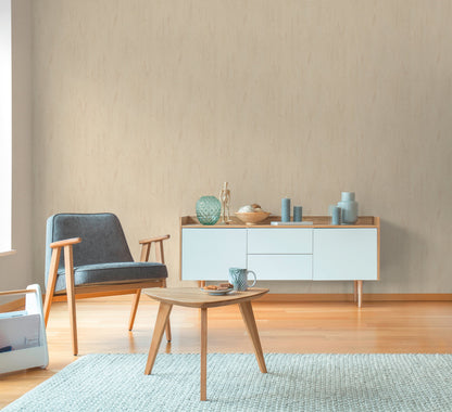 Mustertapete Gräser-Silhouette Apricot-Beige - 10,05 m x 0,53 m