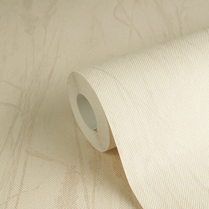 Mustertapete Gräser-Silhouette Apricot-Beige - 10,05 m x 0,53 m