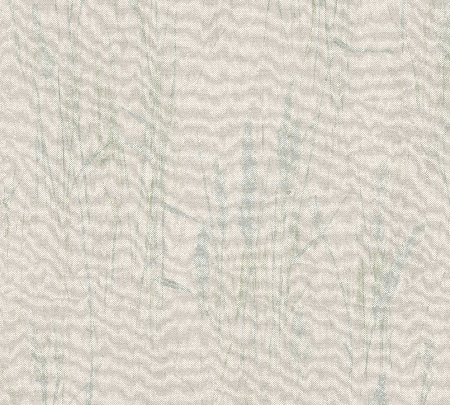 Mustertapete Gräser-Silhouette Mint-Grau - 10,05 m x 0,53 m