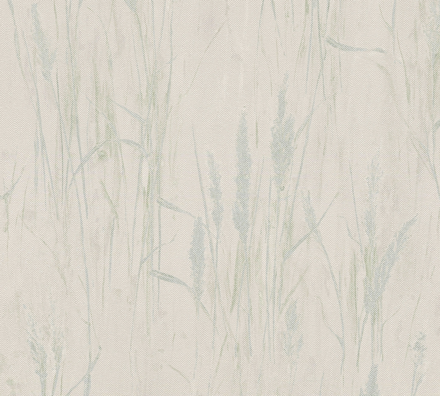 Mustertapete Gräser-Silhouette Mint-Grau - 10,05 m x 0,53 m