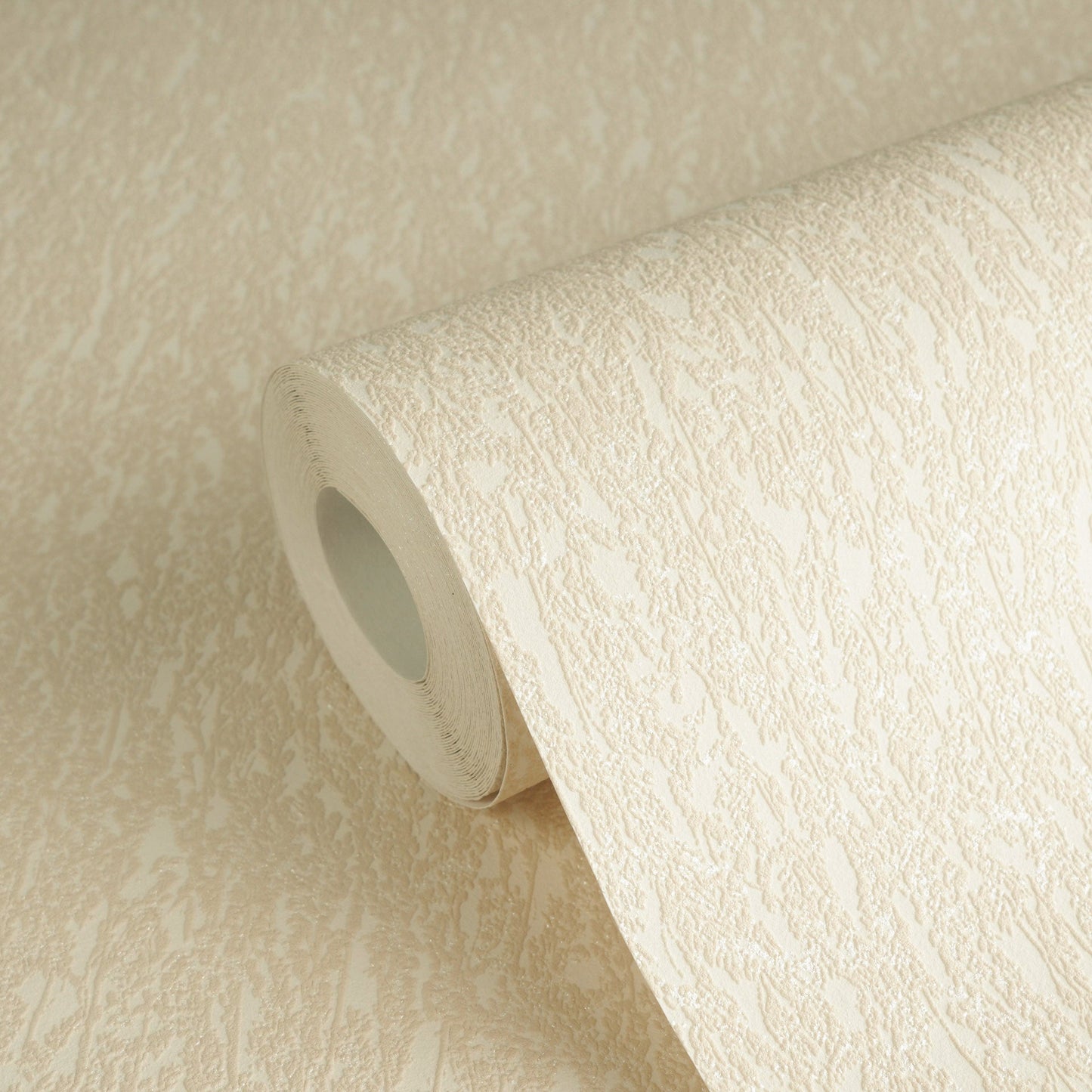 Mustertapete Natur-Struktur Apricot-Beige - 10,05 m x 0,53 m