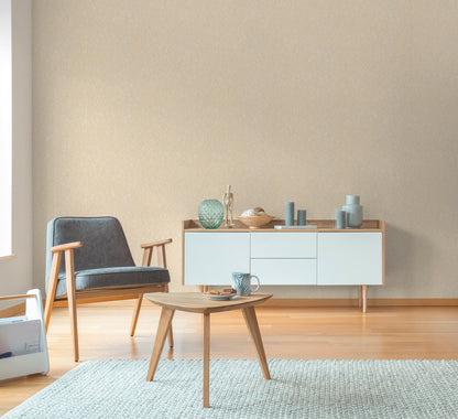 Mustertapete Natur-Struktur Apricot-Beige - 10,05 m x 0,53 m