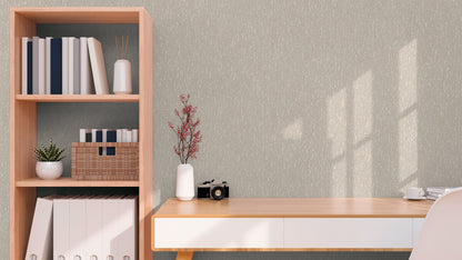 Mustertapete Natur-Struktur Beige-Grau - 10,05 m x 0,53 m