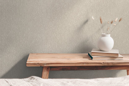 Mustertapete Natur-Struktur Beige-Grau - 10,05 m x 0,53 m