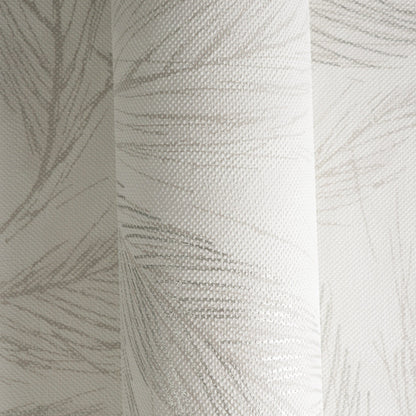 Mustertapete Farn-Blätter Beige-Grau - 10,05 m x 0,53 m