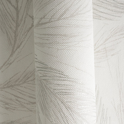 Mustertapete Farn-Blätter Beige-Grau - 10,05 m x 0,53 m