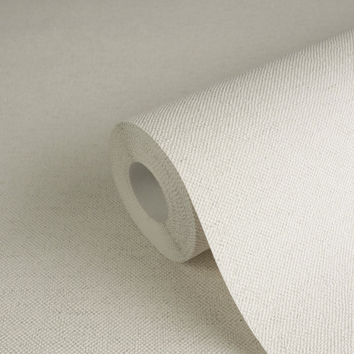 Mustertapete Leinen-Optik Hellbeige - 10,05 m x 0,53 m