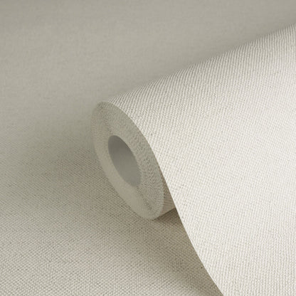 Mustertapete Leinen-Optik Hellbeige - 10,05 m x 0,53 m