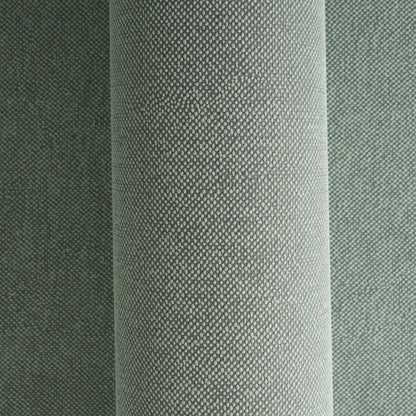 Mustertapete Leinen-Optik Smaragd-Grau - 10,05 m x 0,53 m