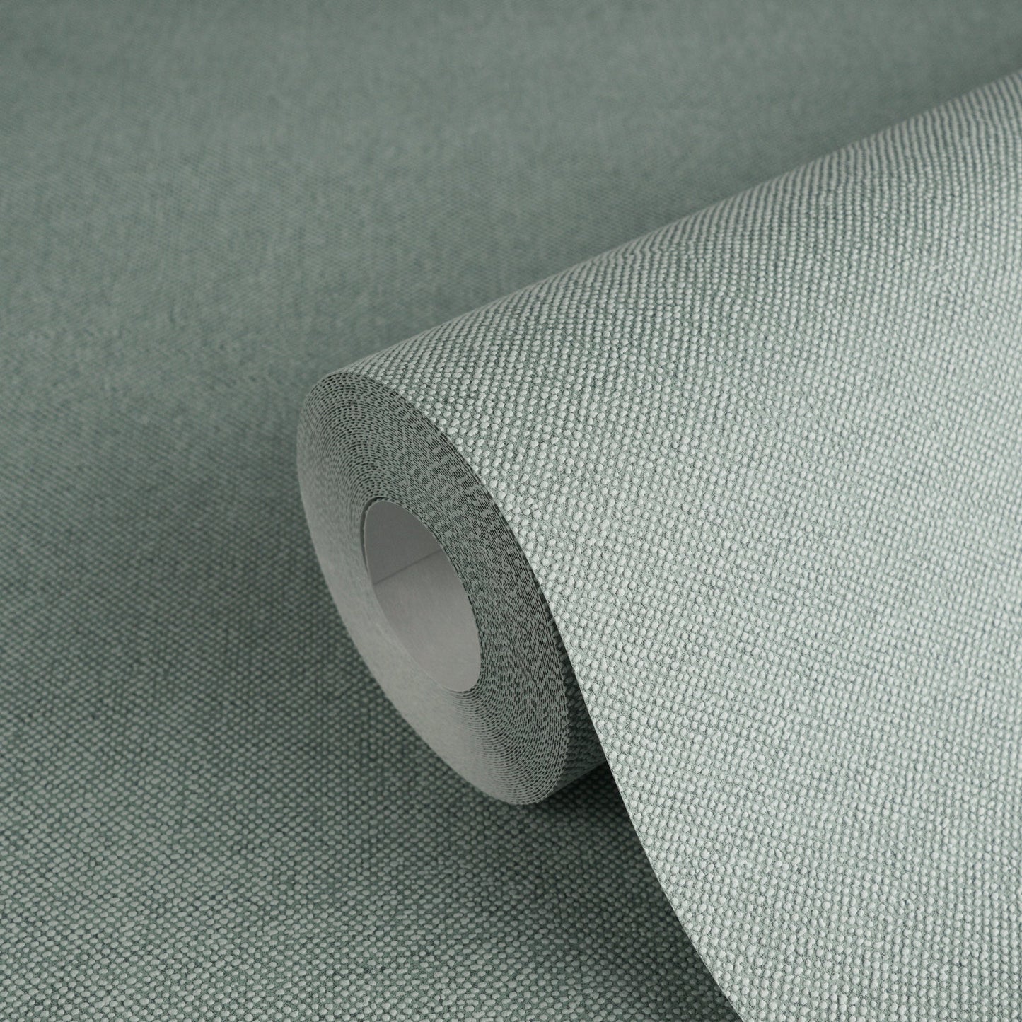 Mustertapete Leinen-Optik Petrol-Grau - 10,05 m x 0,53 m