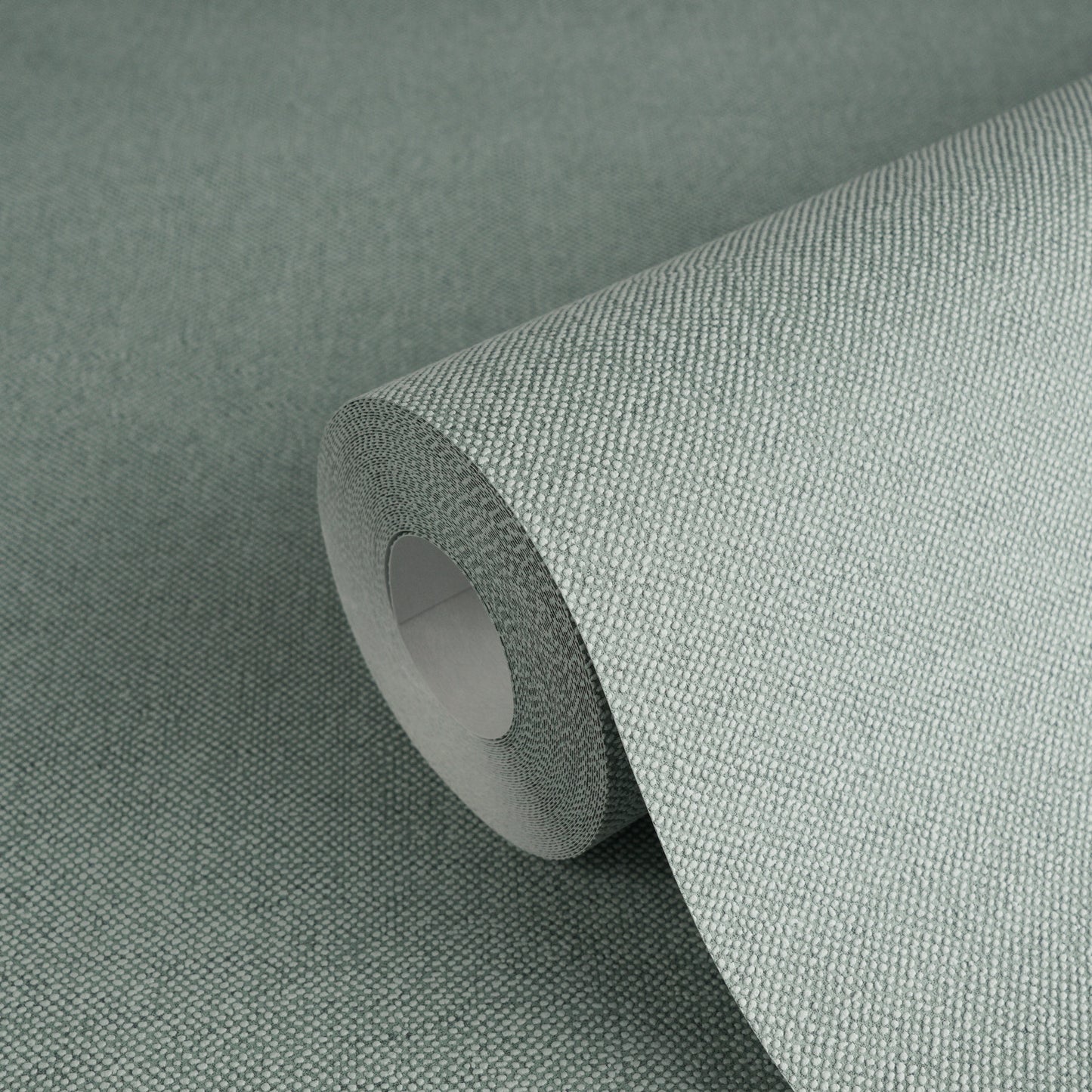 Mustertapete Leinen-Optik Petrol-Grau - 10,05 m x 0,53 m