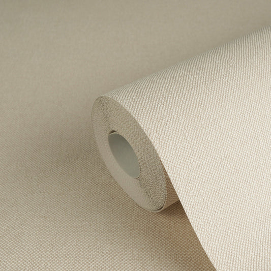 Strukturtapete Leinenoptik Beige Warm - 10,05 m x 0,53 m