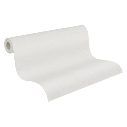Mustertapete Leinenoptik Hellgrau Zeitlos - 10,05 m x 0,53 m